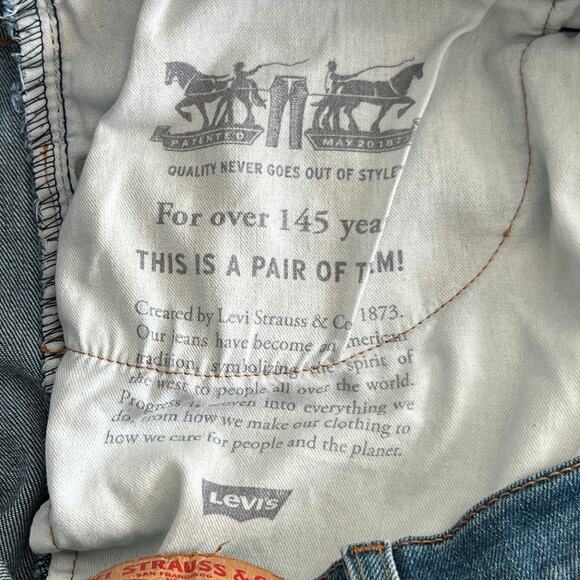 Levi's 511 Cotton Blend Mid Rise Denim Straight Jeans Men's Size 36 x 29 Blue - Picture 6 of 9